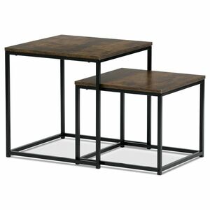 Tárolóasztal-készlet, régi fa, 2 db kép