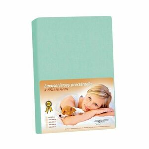 Jersey lepedő elasztánnal, türkiz, 180 x 200 cm kép