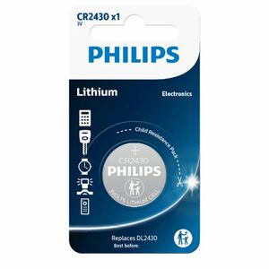 Philips CR2430 3 V lítium gombelem kép