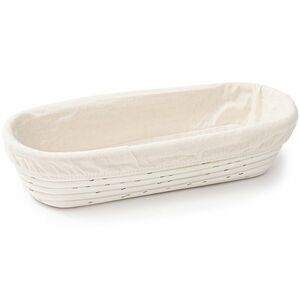 HOME ELEMENTS Ovális kosár szövetbetéttel, 35 x 14 x 7, 5 cm kép