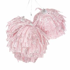 Pink Elegance karácsonyi díszek szett, 3 db, átmérő 8 cm kép