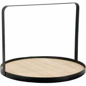 EH Bambusz kerek tálca fém fogantyúval, 35 cm kép