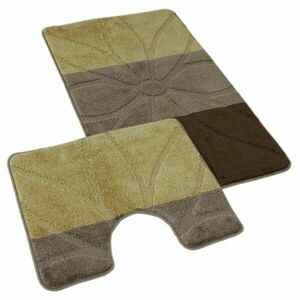 Kvalitex Helga fürdőszobaszőnyeg szett barna, 60 x 100 cm, 60 x 50 cm kép