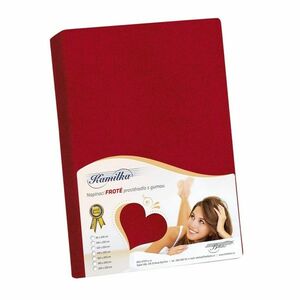 Kamilla frottír lepedő, piros, 120 x 200 cm kép