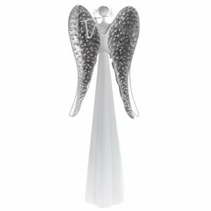 Fém angyal világító szárnyakkal, 64 cm, LED-esvilágítás kép