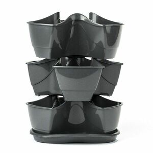 Coubi gyógynövény virágtartó 3 emeletes – grafit, kép