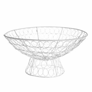 Fém drót tál, fehér kép