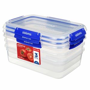 Sistema 3 db vízálló élelmiszer-tároló doboz KLIP IT PLUS 4 klip 2, 2 l kép