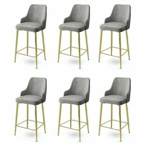 Enox Grey and Gold bárszék szett, 6 db, 6 db kép