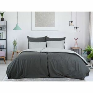 B.E.S. Petrovice Pamut ágynemű Double face antracit/szürke kép