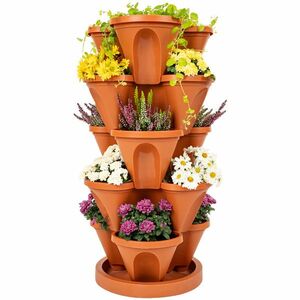 4Home virágpiramis 5 részes, terrakotta, 5 emelet kép