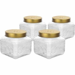 Altom Üvegedénykészlet arany fedéllel Daisy 1, 3 l, 4 db, 1, 3 l kép