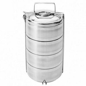 Orion 4 szintes rozsdamentes termo ételhordó, 4 emelet kép