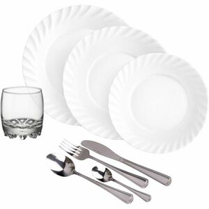 Bormioli Rocco Prima & Hanna 48 db-os étkészlet evőeszközkészlettel kép