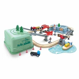 Hape Vonatpálya szett dobozban - Kikötő kép