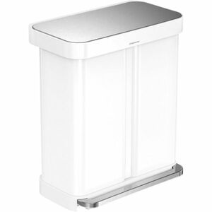 Simplehuman pedálos kuka szelektált hulladékhoz 58 l, fehér kép
