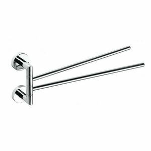 SAPHO XR403 X-Round dupla törülközőtartó, forgatható, 45 cm, ezüst kép