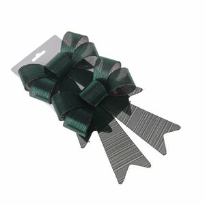 Karácsonyi masni szett 14 x 20 cm, zöld, 2 db, 14 cm kép