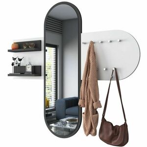 Fali akasztó tükörrel Pomi White kép