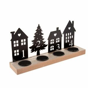 Fém adventi gyertyatartó, 30 cm kép