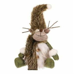 Karácsonyi dekoráció Ülő szarvas, magasság 28 cm, zöld/fehér kép