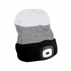 Sixtol sapka fejlámpával 45 lm, USB, uni, fekete és fehér kép