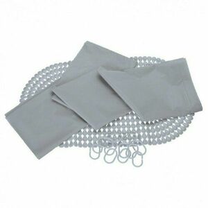 Zuhanyfüggöny és fürdőszőnyeg szett szürke kép