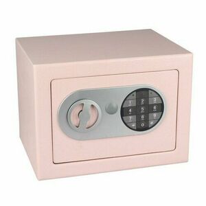 Acélszéf elektronikus zárral, rózsaszín kép