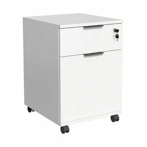 White wheeled chest of drawers kép