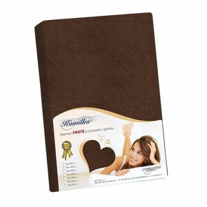 Kamilla frottír lepedő, sötétbarna, 120 x 200 cm kép