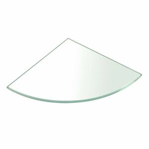 SAPHO 23487 sarokpolc, negyedkör 20 x 20 x 0, 8cm, átlátszó üveg kép
