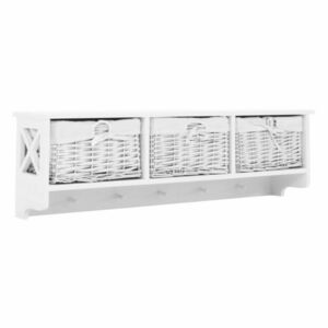 Rafaello akasztós polc kosarakkal, fehér kép