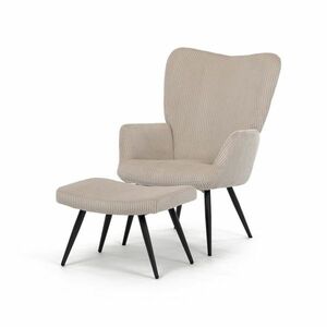 Pihenőfotel lábtartóval L7285 CRM6, krém kép