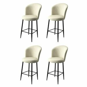 Alte Cream and Black bárszék szett, 4 db, 4 db kép