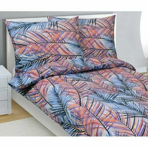 Bellatex Páfrány pamut ágyneműhuazt kék , 140 x 200 cm, 70x 90 cm kép