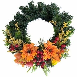 Műfenyő koszorú Jiřina és csipkebogyó, átmérő 30cm kép