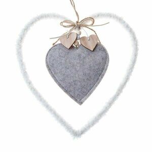 Textil függő szív 22, 5 cm, polár kép