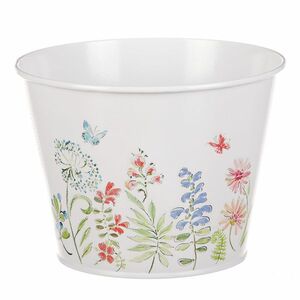 Virágos rét virágtartó, 16 x 12 cm, fém kép