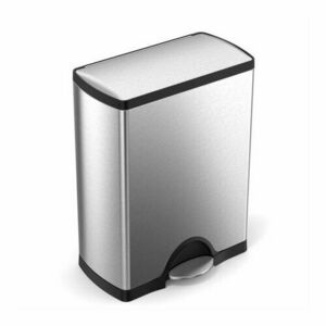 Simplehuman Téglalap alakú pedálos szemetesszelektív hulladékgyűjtő 46 l, acél kép
