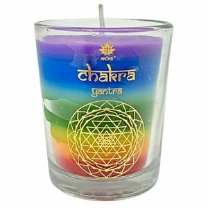 Arome Votiv gyertya 60 g, üvegben, 7 csakra, szantálfa kép