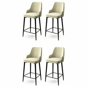 Enox Cream and Black bárszék szett, 4 db, 4 db kép