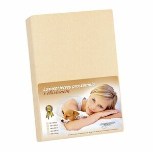 Dzsörzé lepedő elasztánnal, bézs, 140 x 200 cm kép