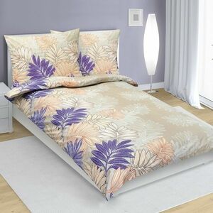 Bellatex Páfrány pamut ágyneműhuzat lazac színű, 140 x 200 cm, 70 x 90 cm, 140 x 200 cm, 70 x 90 cm kép