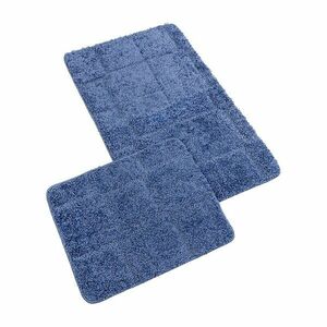 Bellatex Fürdőszoba szőnyeg szett kivágás nélkül BANYSILVER kék, 60 x 100, 60 x 50 cm kép