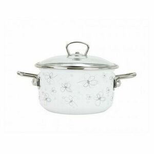 Belis Smaltált fazék fedővel Premium, fehér, 18cm, 2, 2 l, 2, 2 l kép