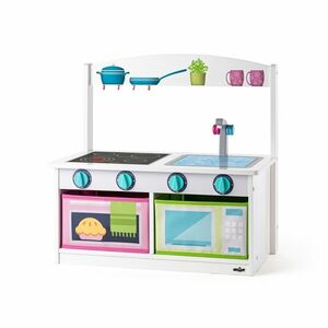 Woody Játékkonyha paddal, 2 az 1-ben, 59 x 31, 5 x 58 cm kép