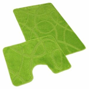 Kvalitex Elipsy fürdőszobaszőnyeg szett zöld, 60 x 100 cm, 60 x 50 cm kép