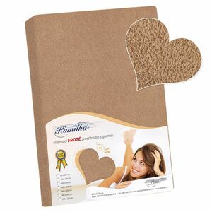 Bellatex Kamilka frottír lepedő mogyoró színű, 120 x 200 cm kép