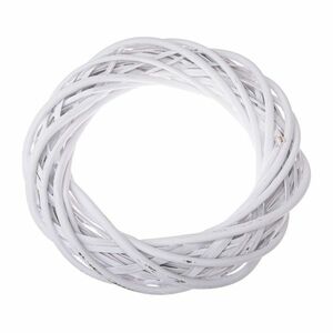 Elemetary fehér fonott koszorú, átmérő 30 cm kép