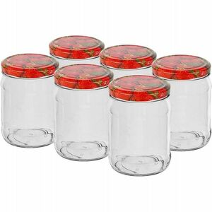 Browin 11252 Twist befőttesüveg készlet 500 ml, 6 db, fedéllel kép